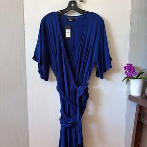NWT: City Chic Navy Blue Wrap Dress